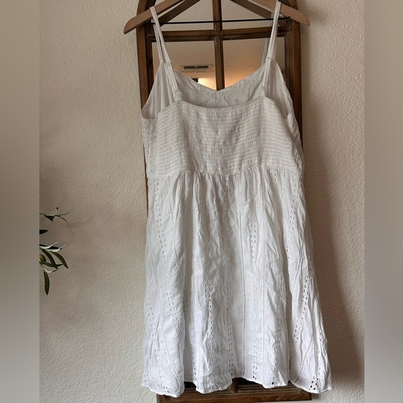 Old Navy White Eyelet Cami Sundress Women’s XL Cotton Blend Coastal Cowgirl - Picture 2 of 8